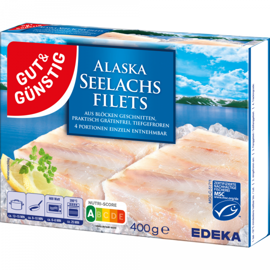 GUT&GÜNSTIG Alaska-Seelachsfilets 400 g 