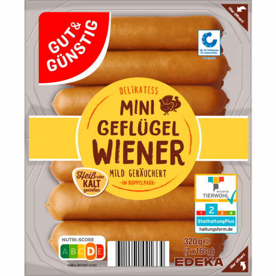 GUT&GÜNSTIG Mini Geflügel Wiener 320 g 