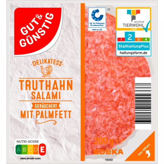 GUT & GÜNSTIG Truthahn-Salami 200 g 