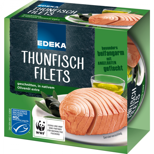 EDEKA Thunfischfilets in Olivenöl 185 g 