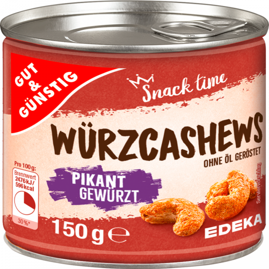 GUT&GÜNSTIG Würz-Cashews 150 g 