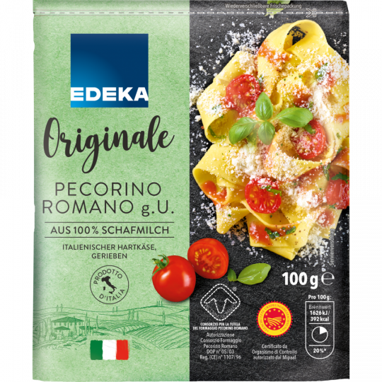 EDEKA Originale Pecorino Romano gerieben 36% Fett i. Tr. 100 g 