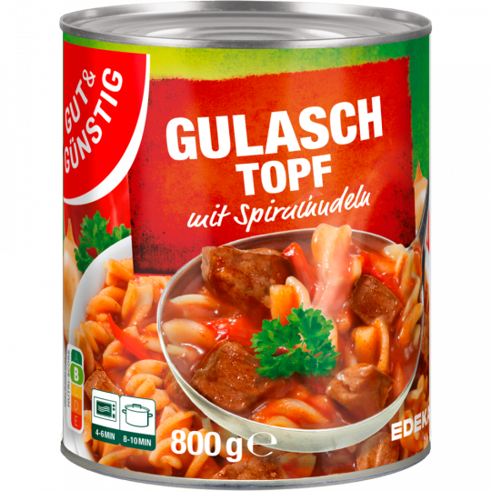 GUT&GÜNSTIG Gulaschtopf mit Nudeln 800 g 