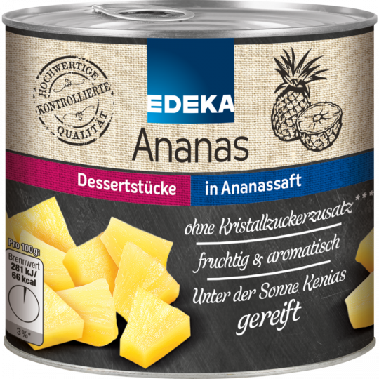 EDEKA Ananas-Dessertstücke 432 g 