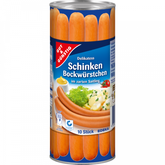GUT&GÜNSTIG 10 Schinken-Bockwürstchen 1630 g (900 g ATG) 