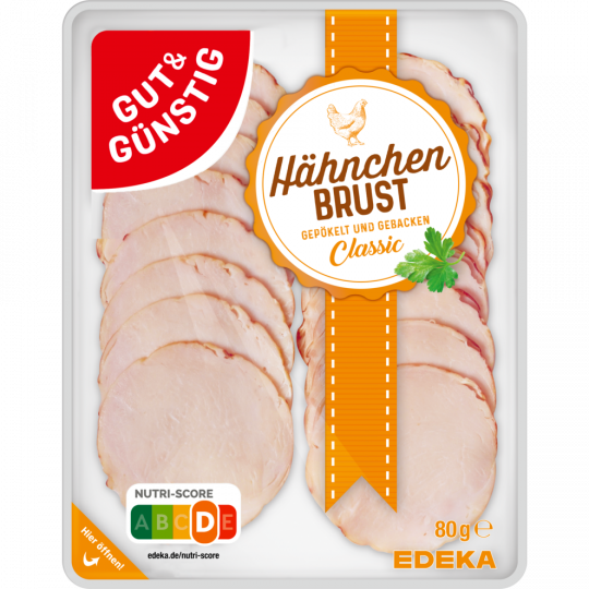 GUT&GÜNSTIG Hähnchenbrust gebacken, Classic 80 g 