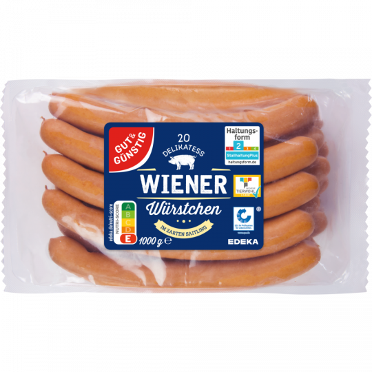 GUT&GÜNSTIG Wiener Würstchen 1000 g 