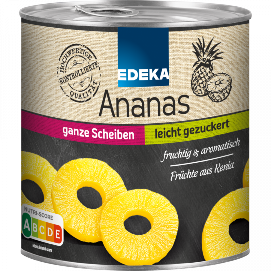 EDEKA Ananas ganze Scheiben 836 g 