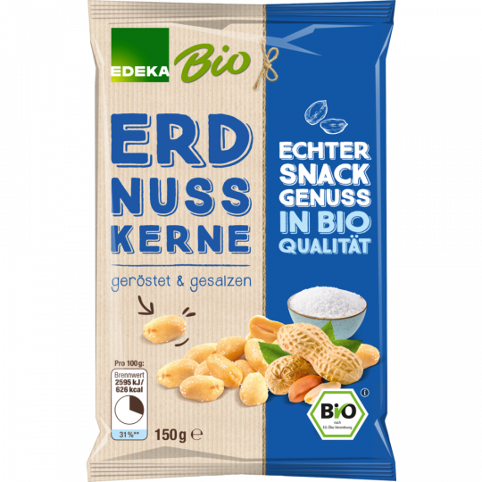 EDEKA Bio Erdnusskerne, geröstet & gesalzen 150 g 