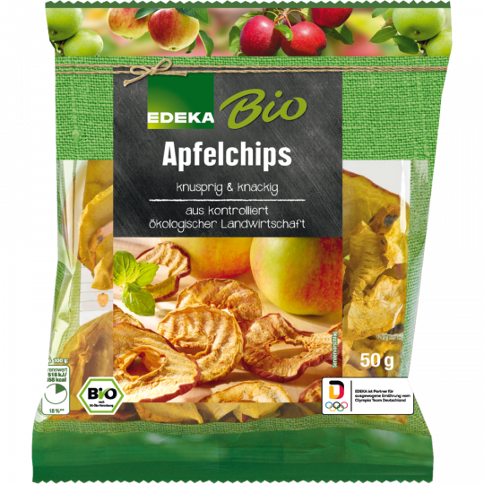 EDEKA Bio Apfelchips, getrocknet 50 g 