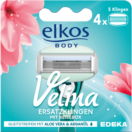EDEKA elkos Velina Ersatzklingen 5-Klingen-System 4 Stück 
