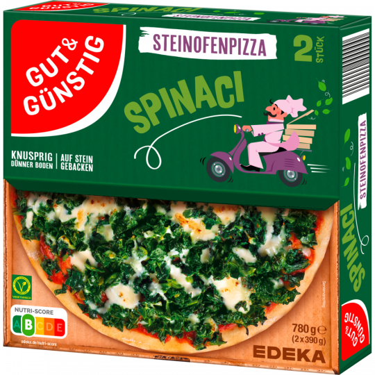 GUT&GÜNSTIG Steinofenpizza Spinaci 780 g 