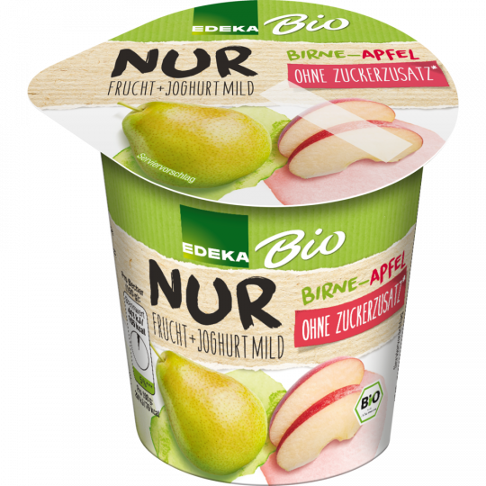 EDEKA Bio Fruchtjoghurt 3,8% Fett ohne Zuckerzusatz Birne-Apfel 150 g 