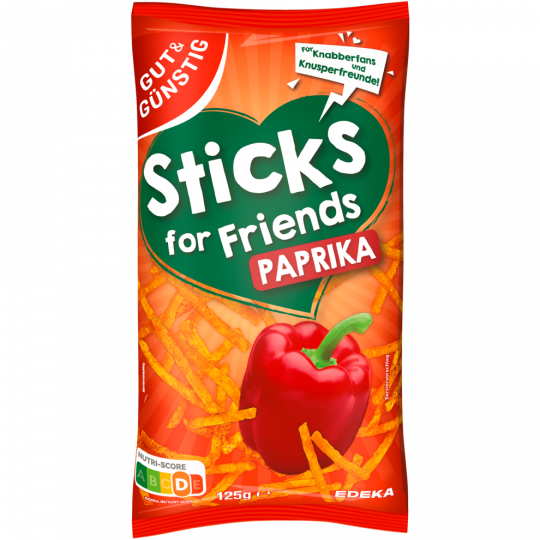 GUT&GÜNSTIG Paprika-Sticks 125 g 