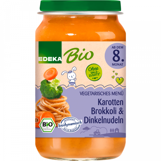 EDEKA Bio Karotten Brokkoli & Dinkelnudeln 220 g 