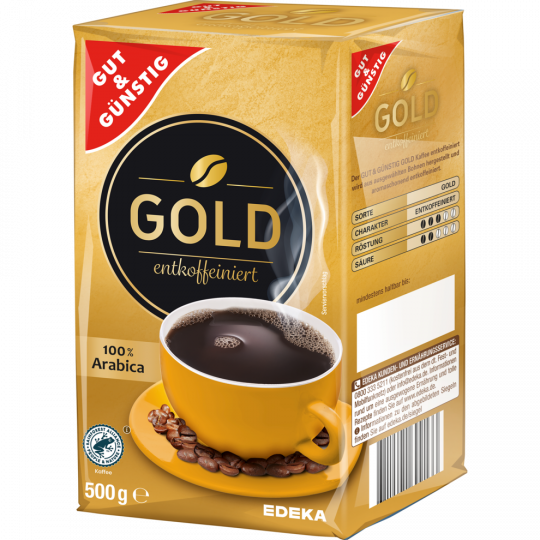 GUT&GÜNSTIG Kaffee Gold entfkoffiniert 500 g 