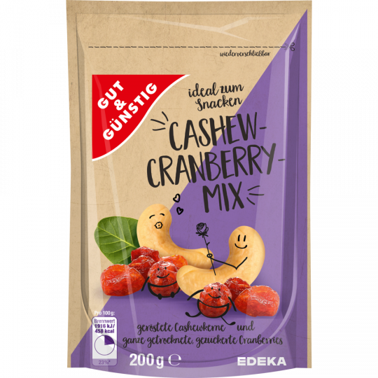 GUT&GÜNSTIG Cashew-Cranberry-Mix 200 g 