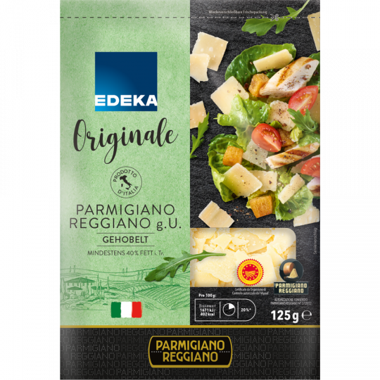 EDEKA Originale Parmigiano Reggiano 32% Fett i. Tr. gehobelt 125 g 