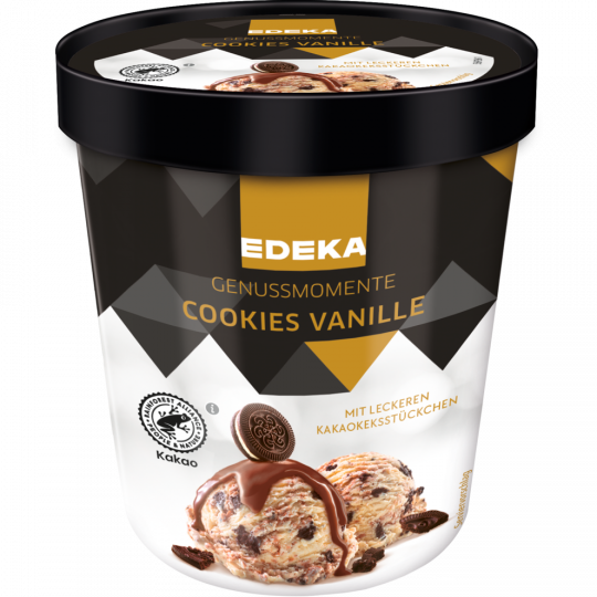 EDEKA Genussmomente Eiscreme Cookies & Vanille 500 ml 
