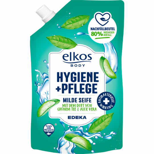 EDEKA elkos Milde Seife Hygiene & Pflege Nachfüllbeutel 500 ml 