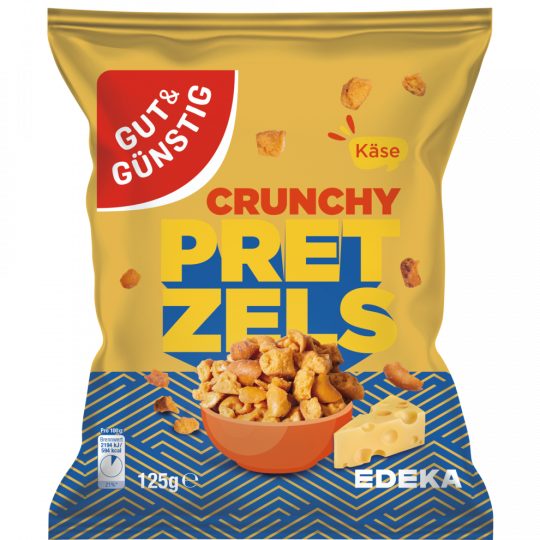 GUT&GÜNSTIG Crunchy Pretzel Cheddar Cheese 125g 