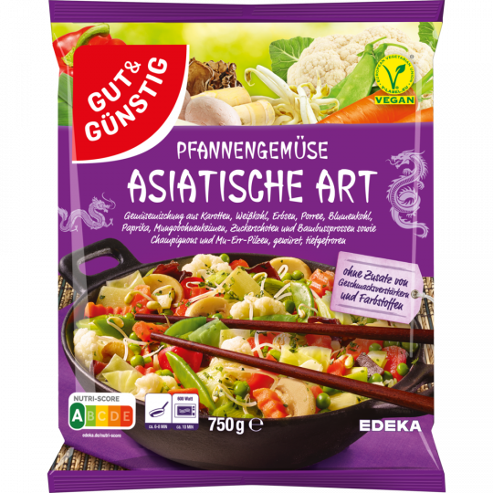 GUT&GÜNSTIG Gemüsepfanne „Asia Style“ 750 g 