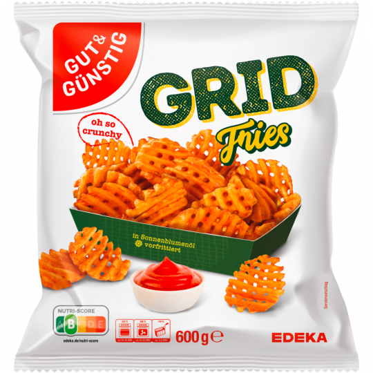 GUT&GÜNSTIG Grid Fries 600 g 