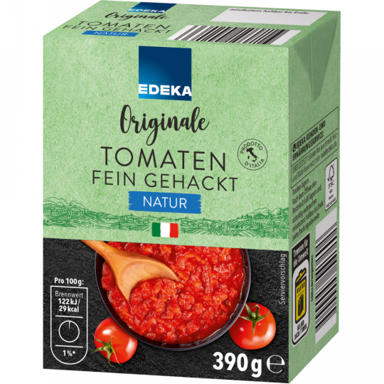 EDEKA Originale Tomaten fein gehackt, Natur 390 g 