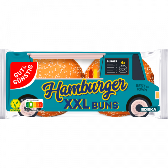 GUT&GÜNSTIG XXL Hamburger Buns mit Sesam 300 g 