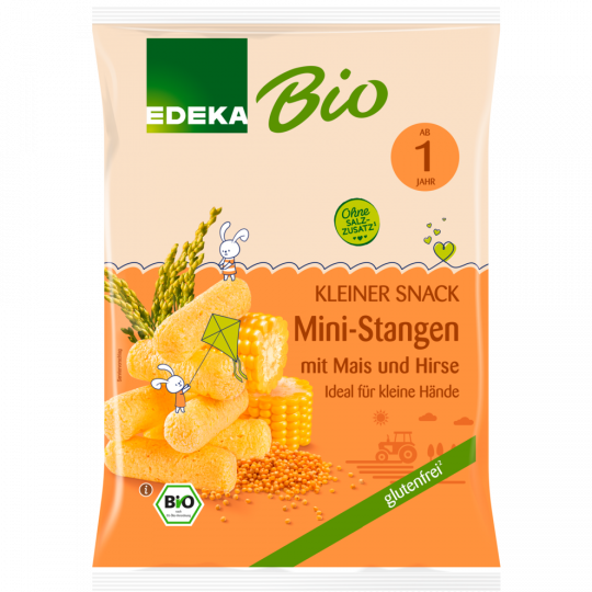 EDEKA Bio Mini-Stangen mit Mais und Hirse 30 g 