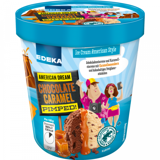EDEKA American Icecream Chocolate Caramel 500 ml 
