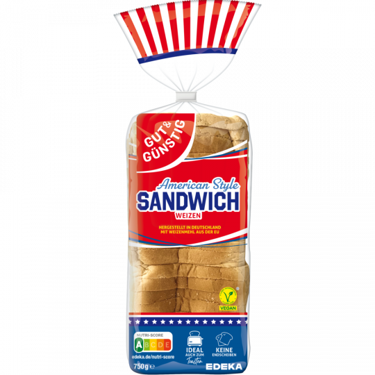 GUT&GÜNSTIG Sandwich-Toast Weizen 750 g 