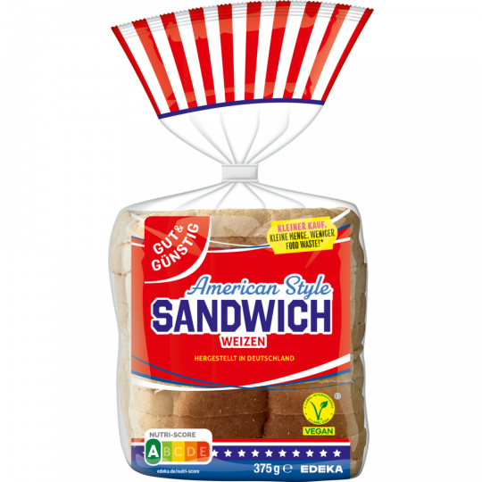 GUT&GÜNSTIG Sandwich-Toast Weizen 375 g 