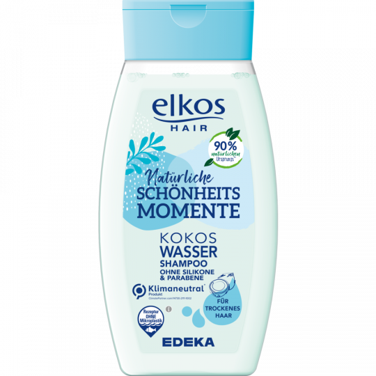 EDEKA elkos Shampoo Natürliche Schönheitsmomente mit Kokoswasser 250 ml 