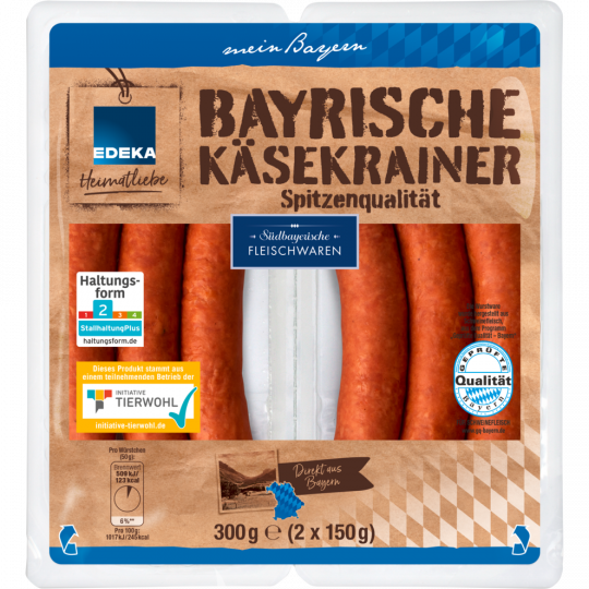 EDEKA Heimatliebe mein Bayern Käsekrainer 300 g 