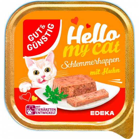 GUT&GÜNSTIG Schlemmerhappen mit Huhn 100 g 
