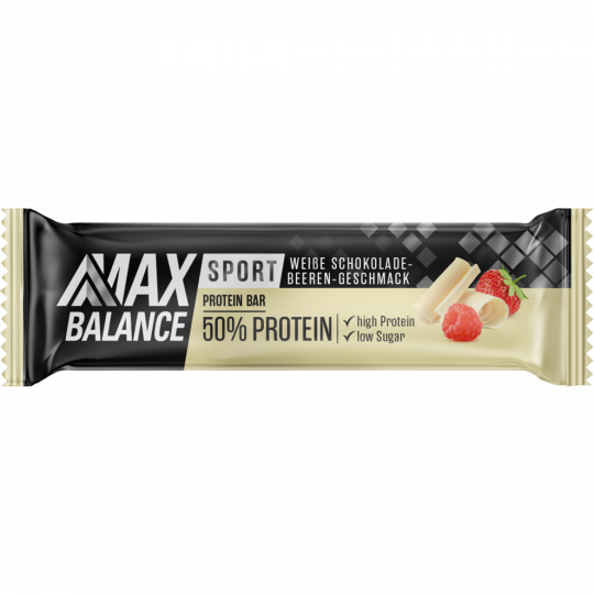 Maxbalance Proteinriegel weiße-Schokolade-Beeren-Geschmack 45 g 