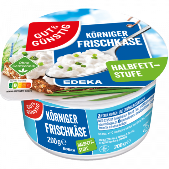 GUT&GÜNSTIG Körniger Frischkäse 20% Fett i. Tr. 200 g 
