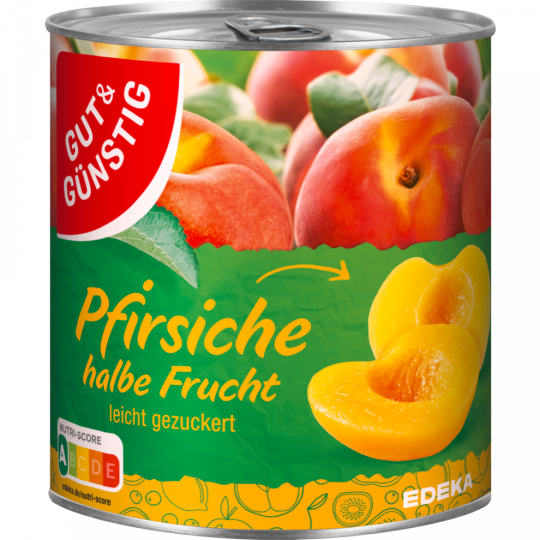 GUT&GÜNSTIG Pfirsiche halbe Frucht 820 g 