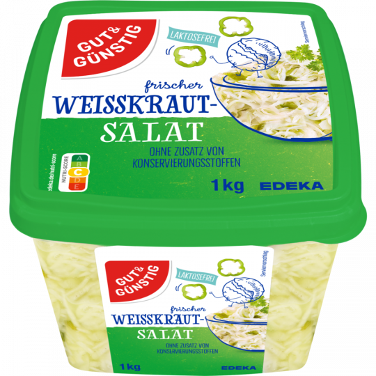 GUT&GÜNSTIG Frischer Weißkrautsalat 1000 g 