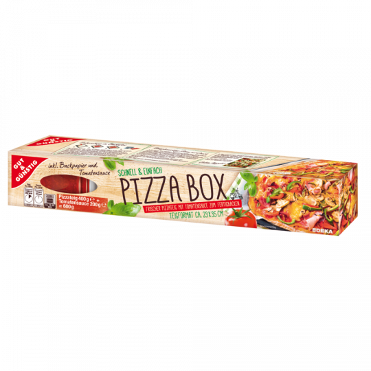 GUT & GÜNSTIG Pizza-Box Pizzateig 600 g 