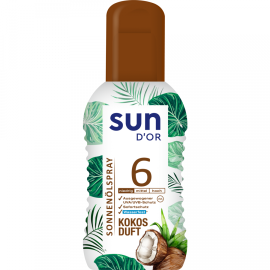 sun D'OR Sonnenölspray Kokos LSF 6 niedrig 200 ml 