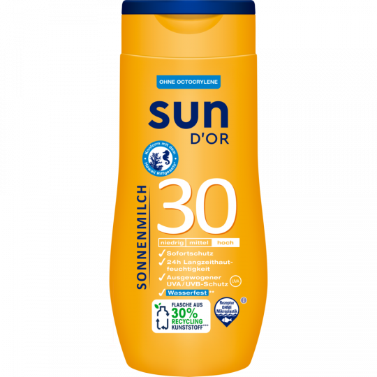 sun D'OR Sonnenmilch LSF 30 hoch 250 ml 