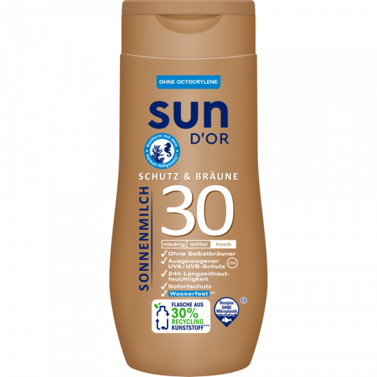 sun D'OR Sonnenmilch Schutz & Bräune LSF 30 hoch 250 ml 