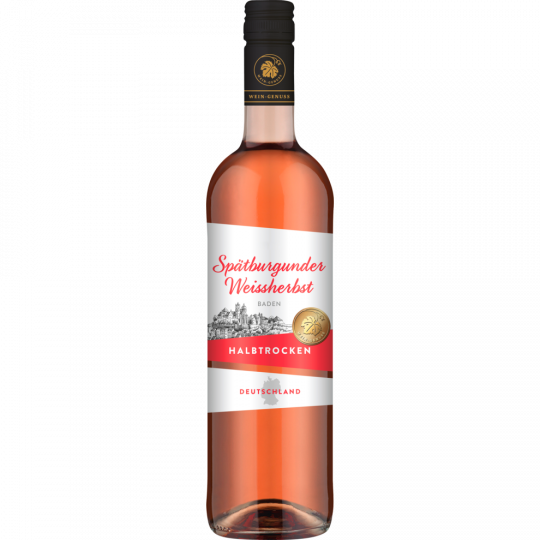 Wein-Genuss Spätburgunder Weissherbst Baden Qualitätswein rosé 0,75 l 