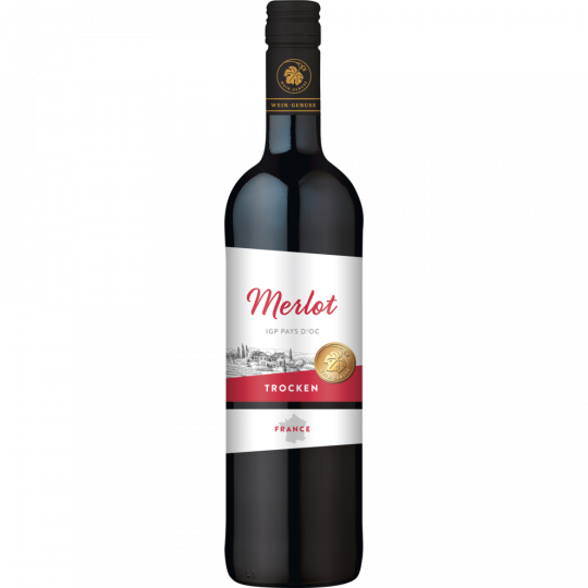 Wein-Genuss Merlot IGP Vin de Pays d’Oc rot 0,75 l 