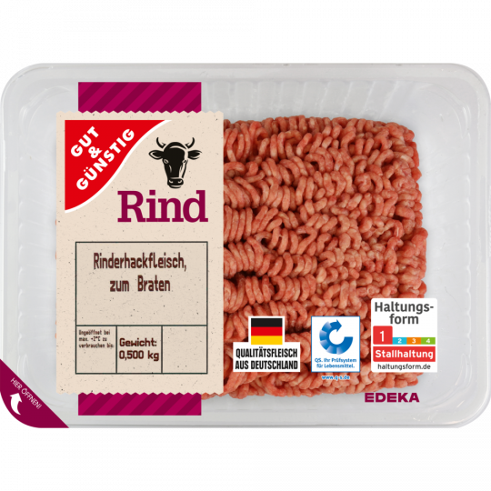 GUT&GÜNSTIG Rinderhackfleisch 500 g 