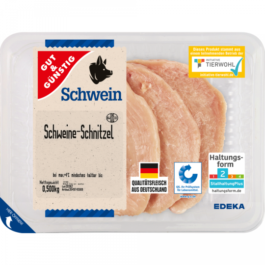GUT & GÜNSTIG Schweineschnitzel 500 g 