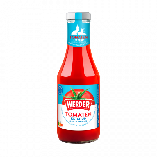 WERDER Tomaten Ketchup "Ohne Zuckerzusatz" 450 ml 