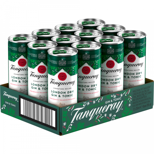 Tanqueray London Dry Gin & Tonic Light 10 % vol. - Tray 12 x 0,25 l 